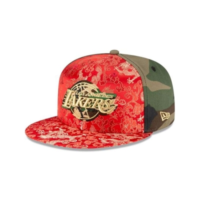 Los Angeles Lakers Gorra | New Era NBA Dragon Satin 59fifty Fitted Cap Mexico - Verdes